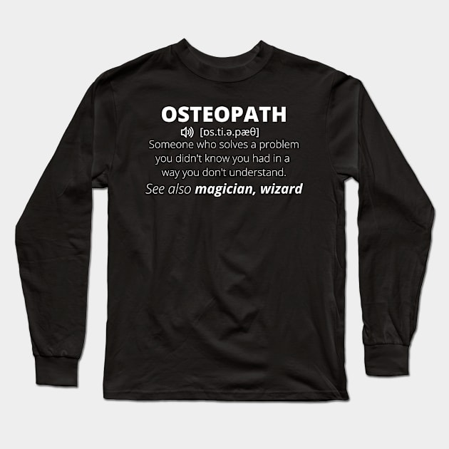 Definition - Osteopatah - black Long Sleeve T-Shirt by ghjura